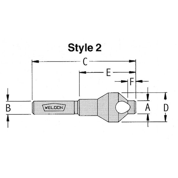 Drill America 1/4"x17/64" 82 Degree Piloted Countersink WELCS8-2 - main
